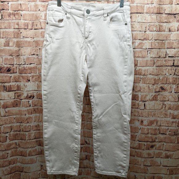 Kut from the Kloth BARDOT Skinny Boyfriend Crop Jeans Back Pocket Flaps - Picture 2 of 15